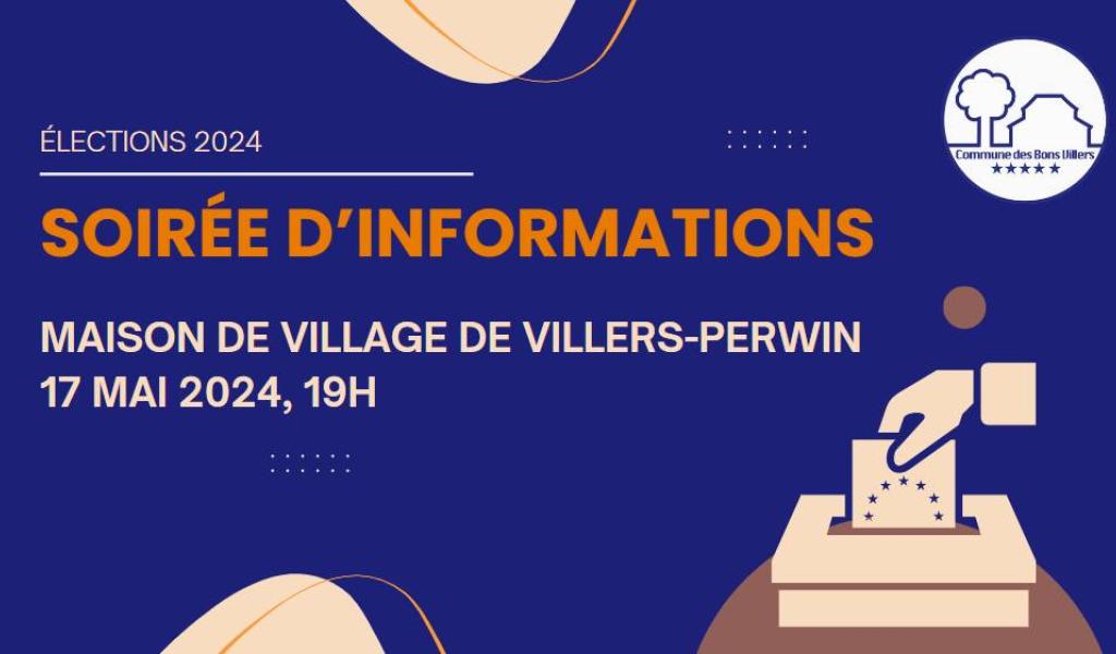 Les Bons Villers: La commune organise une soirée d'informations sur les élections du 9 juin