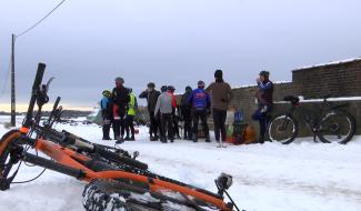 La neige s'invite au premier VTT du Cyclo Sport de Ransart !