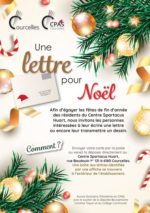 Courcelles: « Une lettre pour Noël », une action pour les pensionnaires d'une maison de repos