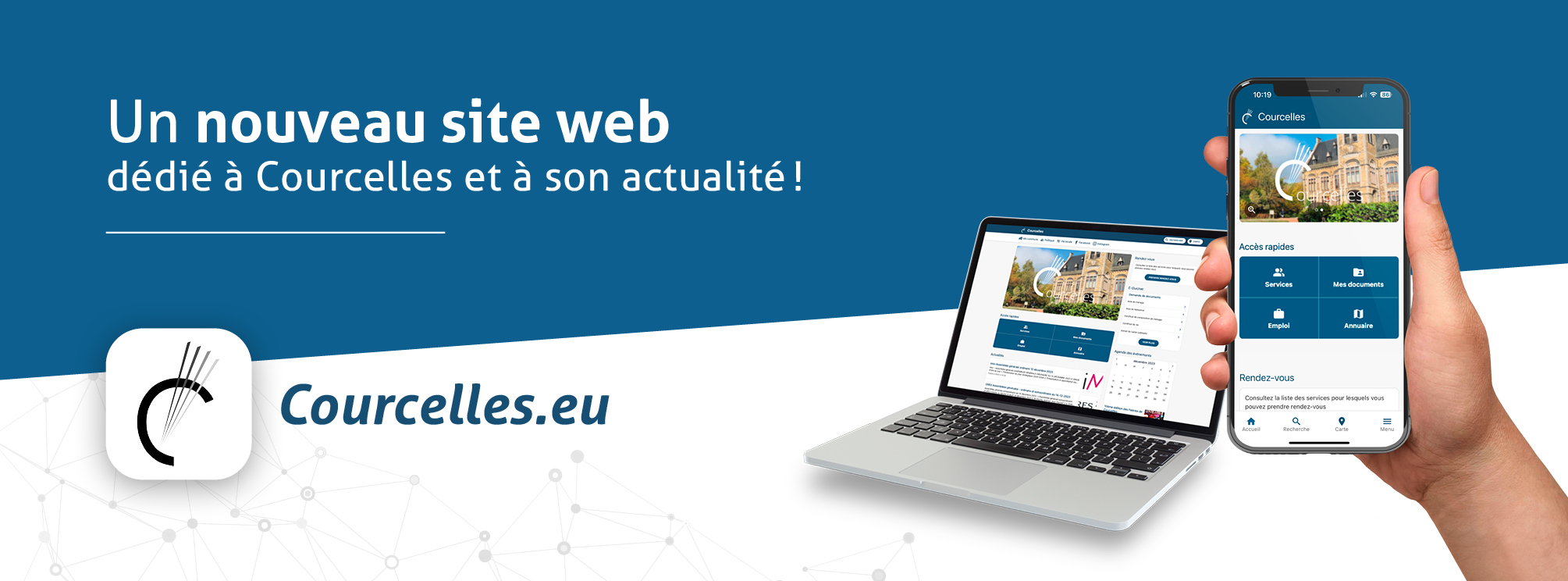 Courcelles poursuit sa transition numérique avec un nouveau site internet et un e-guichet !