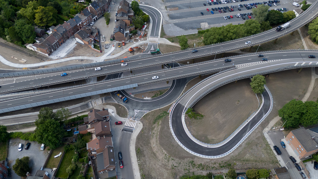 L'échangeur de l'A503, situé à l'arrière de la gare de Charleroi, accessible dès mardi