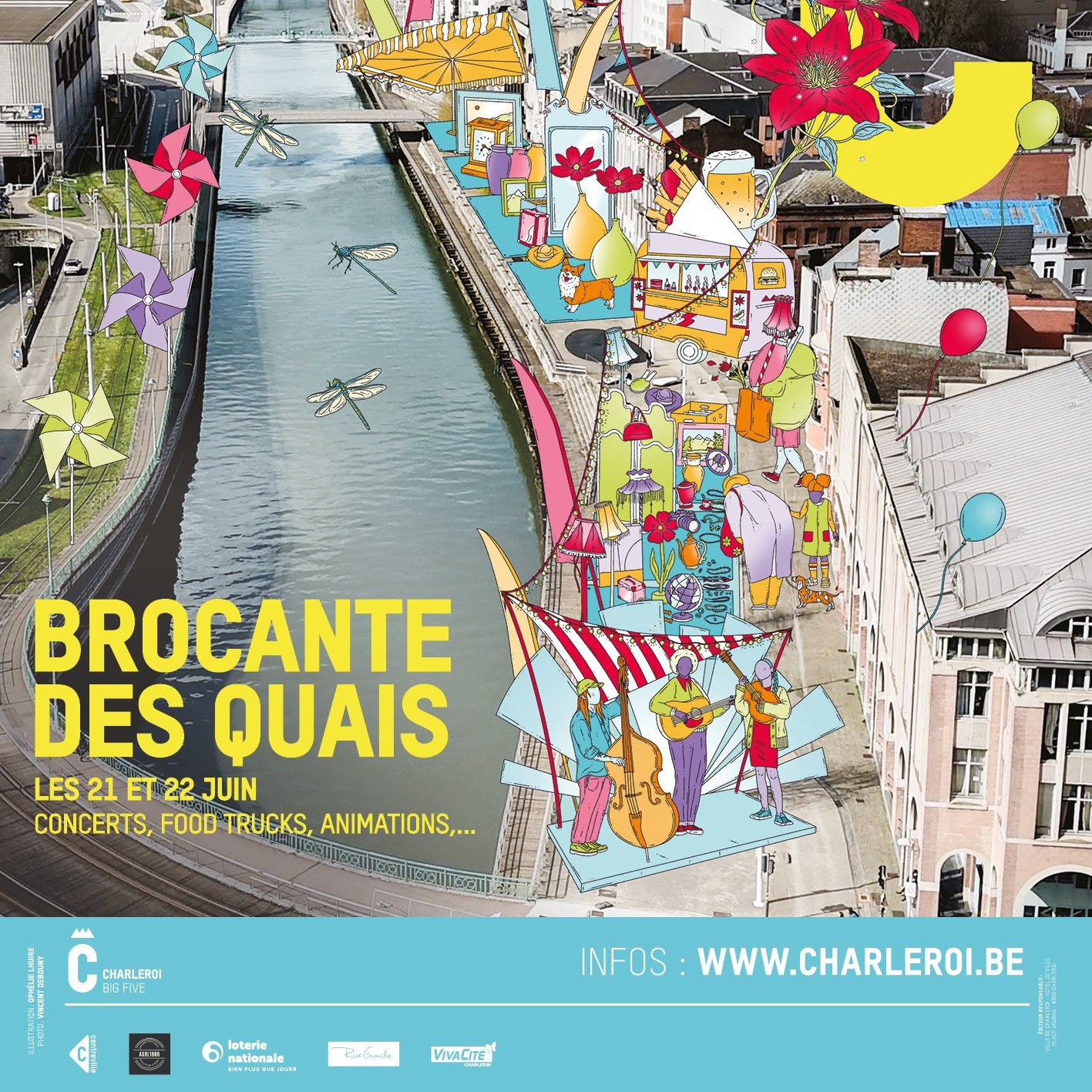 Retour de la Brocante des Quais de Charleroi, et lancement du premier Carolo Music Festival !