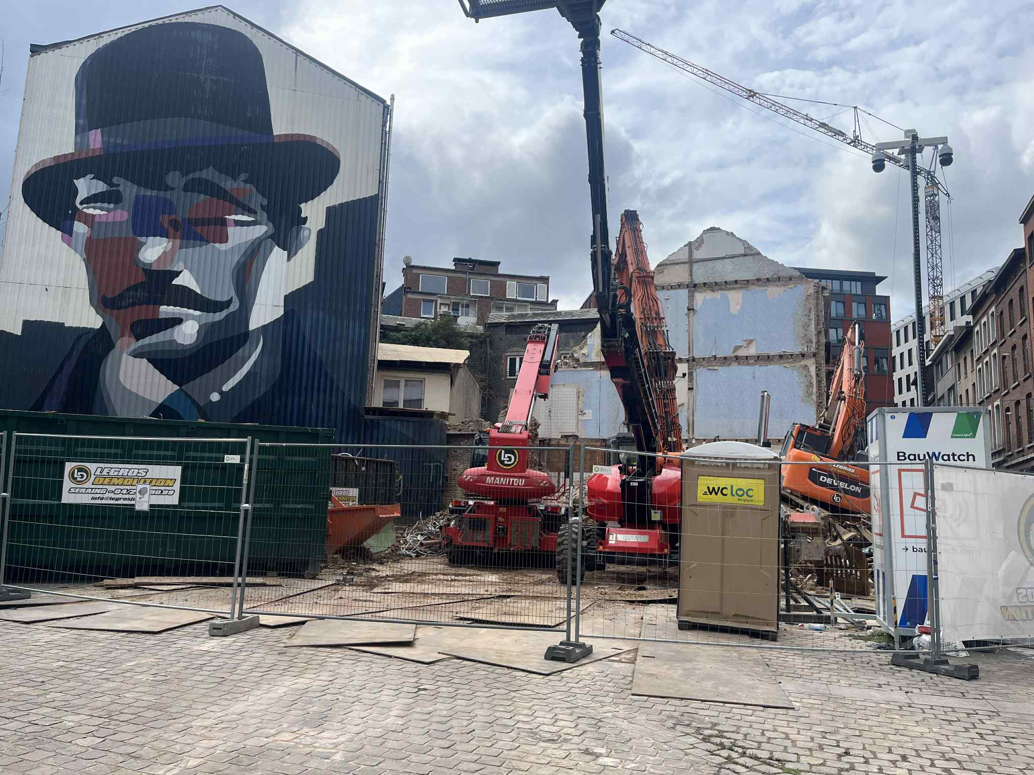 Effondrement d’un mur lors d’un chantier à Charleroi