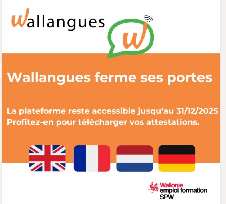 Wallangues s'arrêtera le 31 décembre 2025