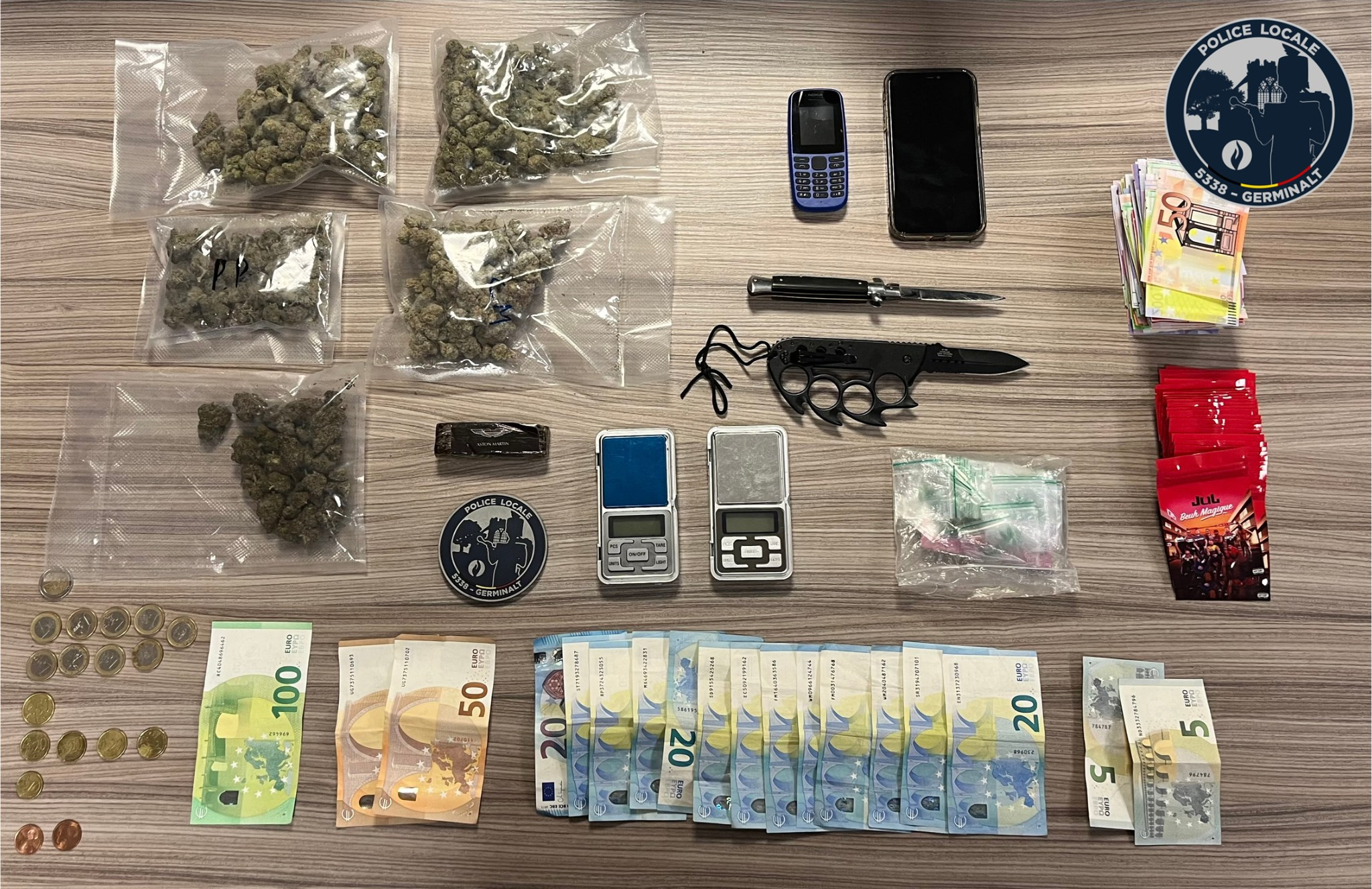 Joli coup de filet de la police locale Germinalt