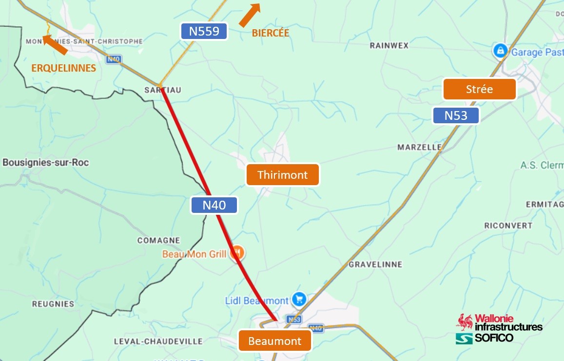 Beaumont: réfection des revêtements et réparations localisées à hauteur de Thirimont