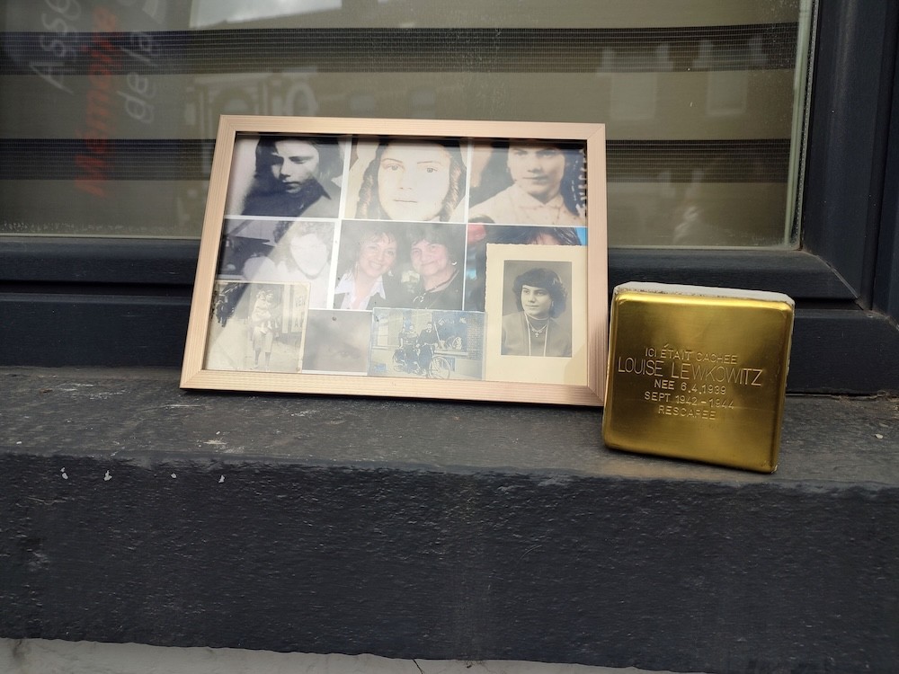 Pose d'un pavé de la mémoire à Lodelinsart pour une enfant cachée durant la guerre