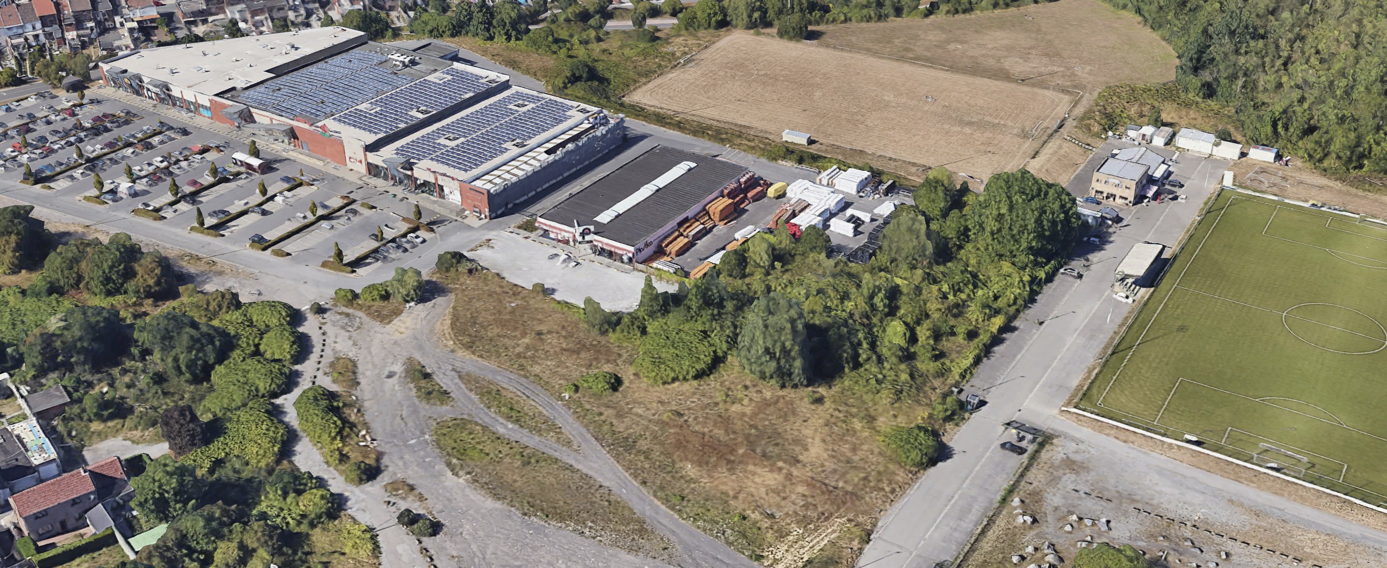Photo satellite du site rue des Vallées à Gilly en août 2022 - Google Earth