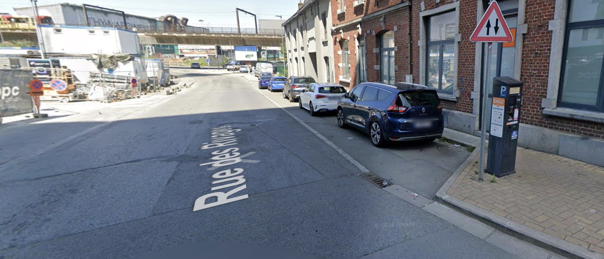 Rue des Rivages à Charleroi sur Google Maps