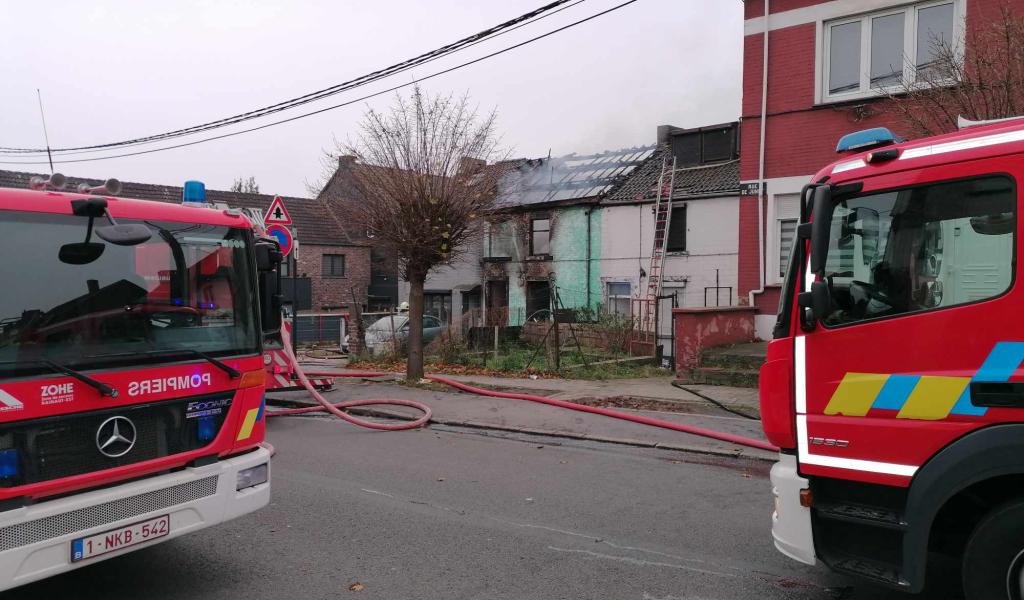 Incendie dans une maison du quartier de la Docherie à Marchienne-au-Pont