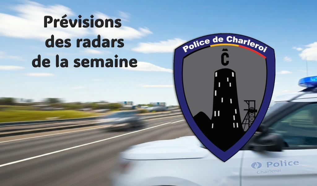Charleroi: Découvrez la liste des radars prévus cette semaine