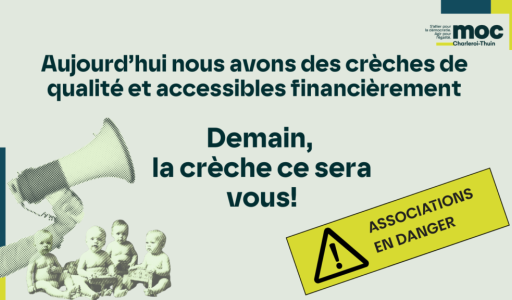 Action de soutien au secteur de la petite enfance le 1er avril à Charleroi