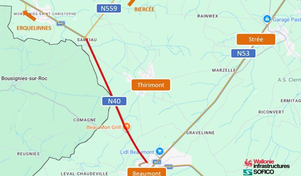 Beaumont: réfection des revêtements et réparations localisées à hauteur de Thirimont