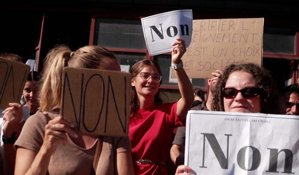 Fleurus : les enseignants mobilisés contre le décret-programme