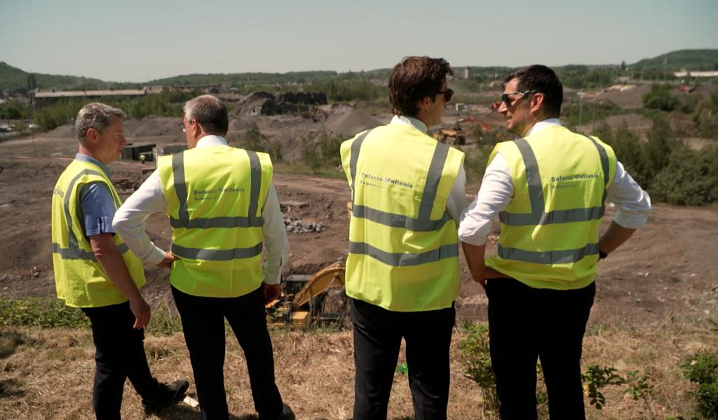 Charleroi : visite ministérielle sur le chantier du Quartier du Futur de la Défense qui a officiellement démarré