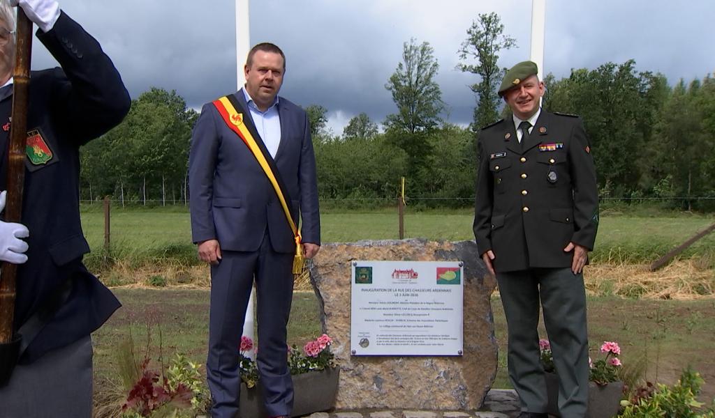 Inauguration de la rue des Chasseurs Ardennais à Jamioulx