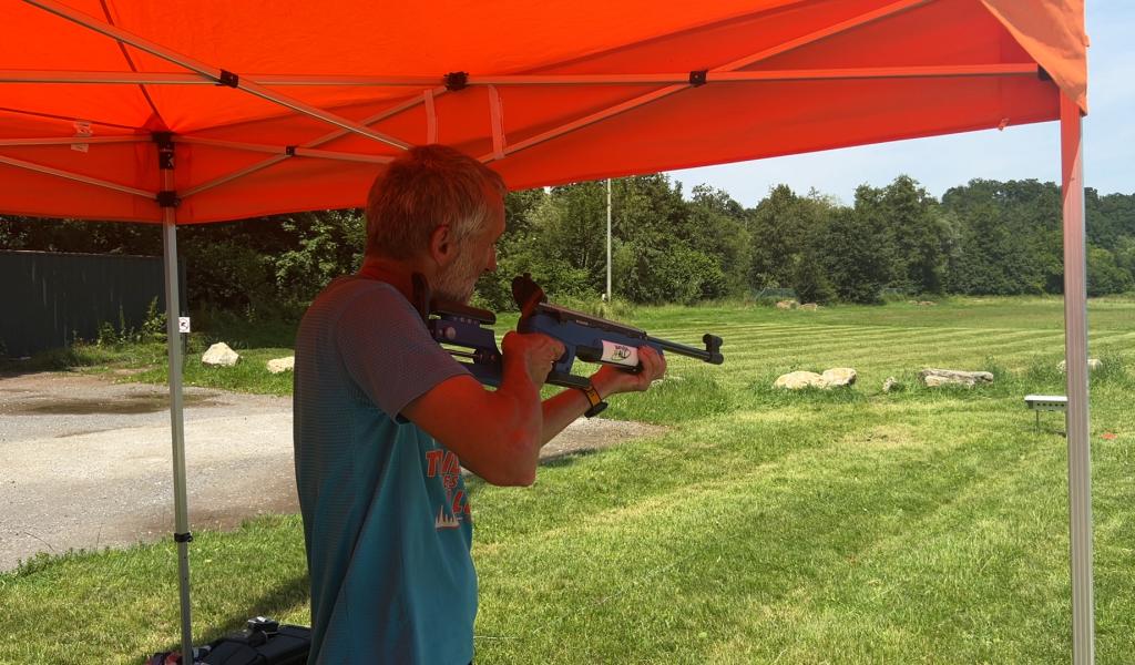 Jamioulx : une séance d’initiation avant le Cross Biathlon