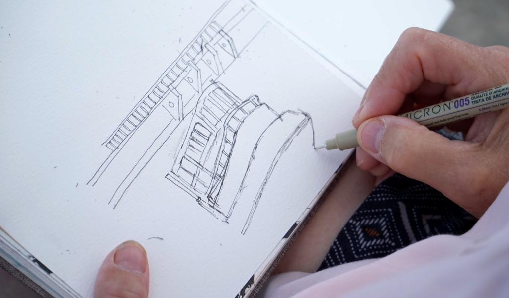L'urban sketching s'est invité au chantier naval lupipontain