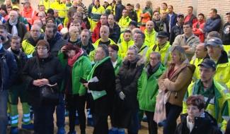 Assemblée du personnel de la Ville de Charleroi: un préavis de grève va être déposé (reportage complet)