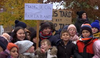 L'école Saint-François d'Auvelais organise un rassemblement pour le climat 