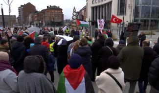 Nouvelle mobilisation de la Plateforme Charleroi-Palestine dans le centre de Charleroi