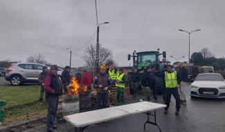 Des agriculteurs bloquent le dépôt Intermarché de Gosselies
