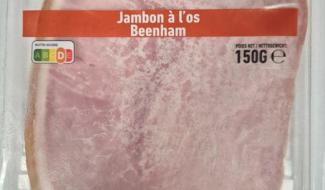 Date limite de consommation absente sur du jambon à l'os vendu chez Intermarché