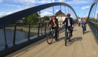 Châtelet : la passerelle sur la Sambre est officiellement inaugurée