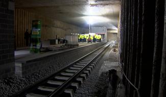 Coup d'oeil sur l'évolution du chantier du métro M5