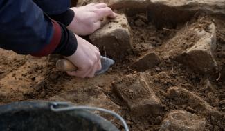 Découverte de vestiges au prieuré d’Oignies : des élèves assistent aux fouilles