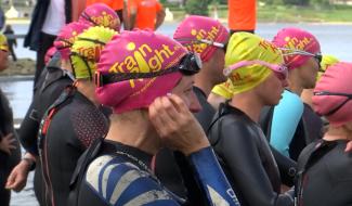 Plusieurs centaines d'athlètes se sont rendus au triathlon des Lacs de l'Eau d'Heure