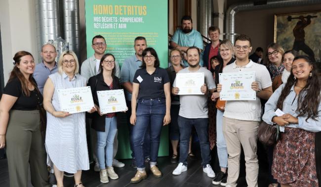 48 écoles wallonnes, dont 9 écoles sur la zone Tibi, ont reçu le Label « Ecole Plus Propre »