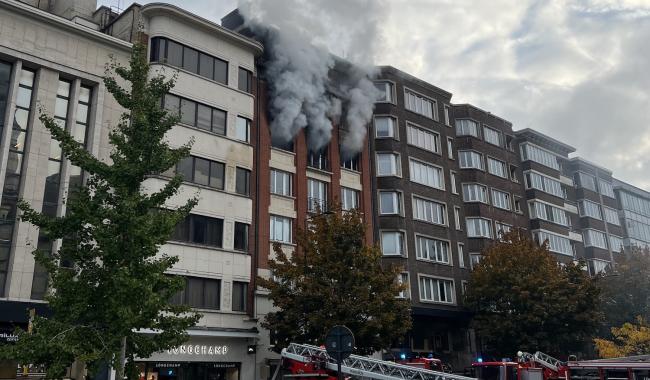 Un appartement détruit à la suite d'un incendie à Charleroi