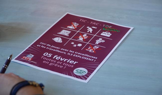 Grève à Charleroi le 5 février : la CSC et la FGTB se mobilisent