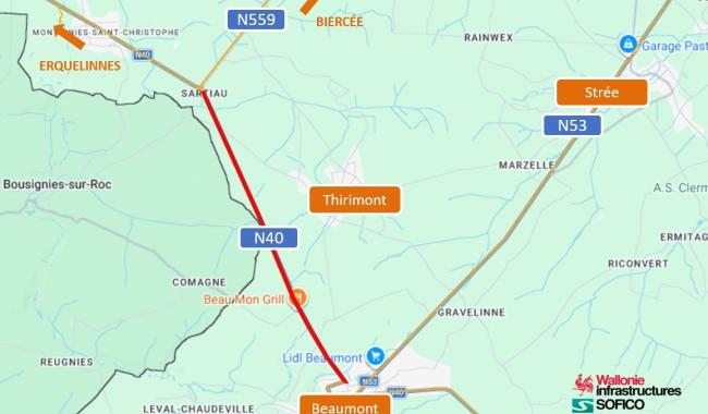 Beaumont: réfection des revêtements et réparations localisées à hauteur de Thirimont
