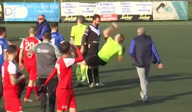 Foot: l'arbitre "simulateur" de P1 a reçu sa sanction (Vidéo)