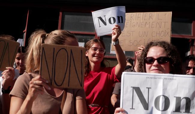 Fleurus : les enseignants mobilisés contre le décret-programme