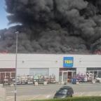 Le magasin Tedi situé près de Chapelle-lez-Herlaimont touché par un incendie