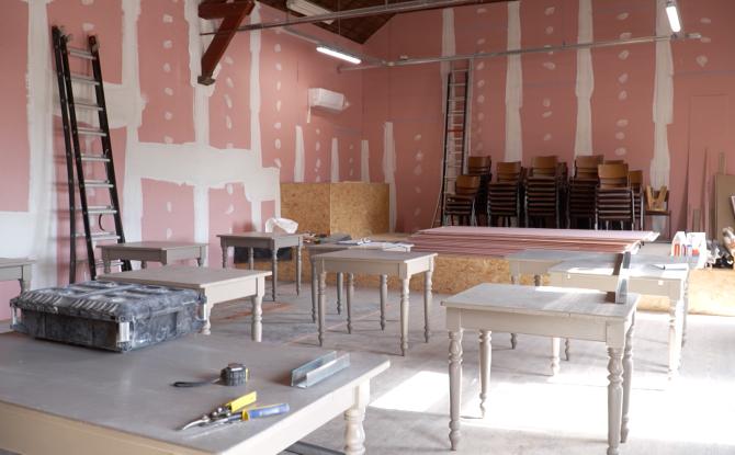 Goutroux :bientôt la fin des travaux pour le pôle culturel du théâtre Aux 3 Coups