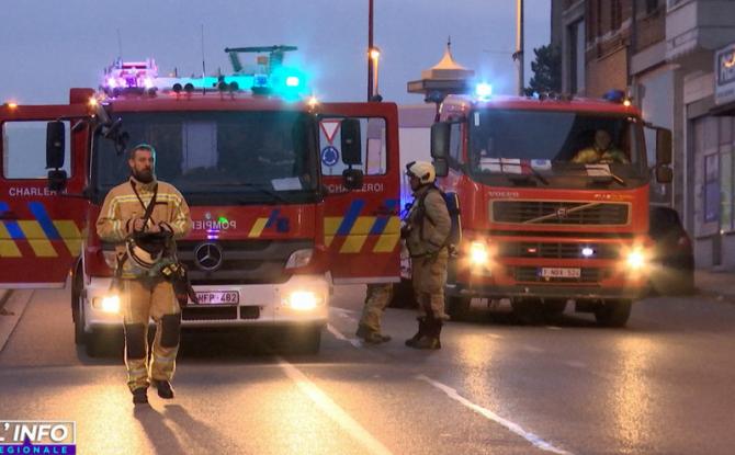 Charleroi: une voiture et un bâtiment touchés par un incendie