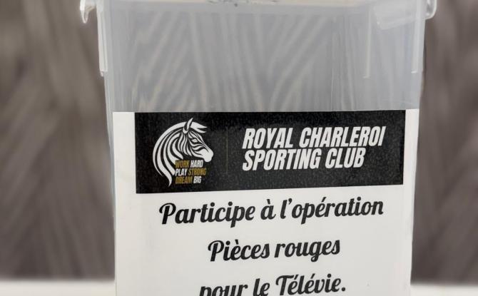 Le Sporting de Charleroi se mobilise pour l’Opération Pièces Rouges !