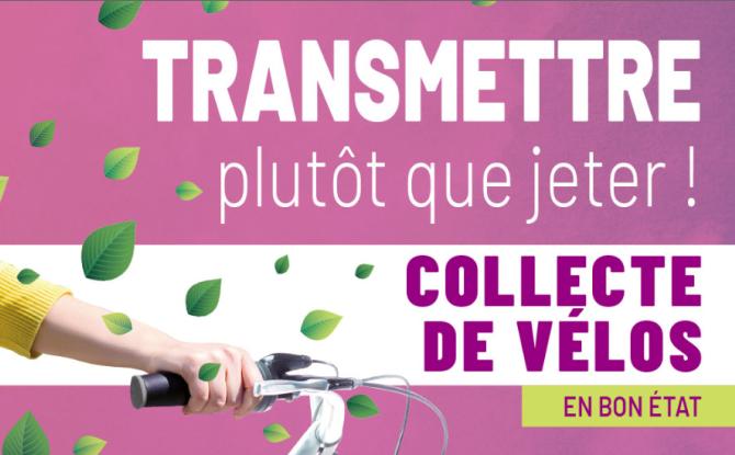 La traditionnelle collecte de vélos dans les recyparcs se déroulera le samedi 18 avril