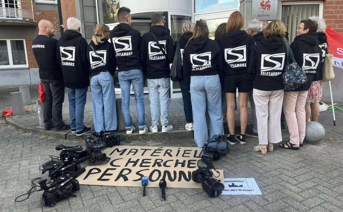 Action de soutien à Télésambre le mercredi 3 juin