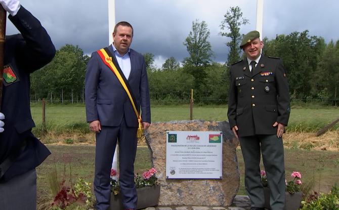 Inauguration de la rue des Chasseurs Ardennais à Jamioulx