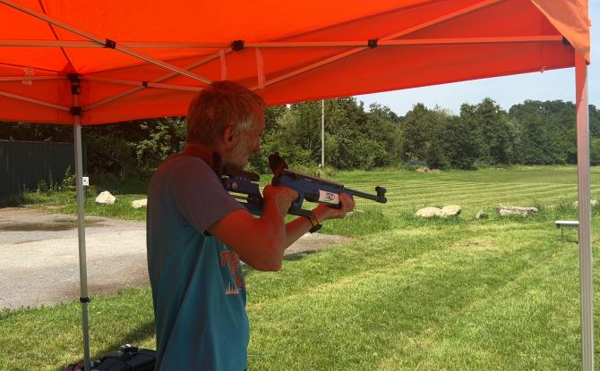 Jamioulx : une séance d’initiation avant le Cross Biathlon